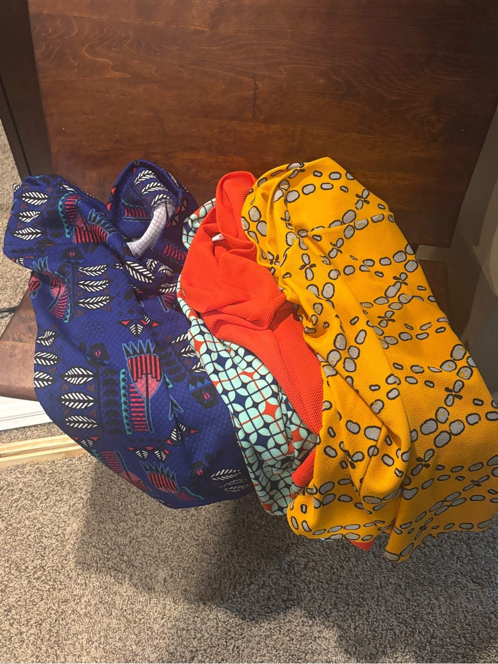 LuLaRoe Pencil Skirts in Navy, Orange, Teal & Mustard 2XL